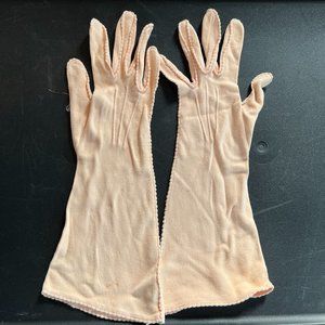 Classic Van Raalte Ladies Gloves, Long Soft Pink … - image 1